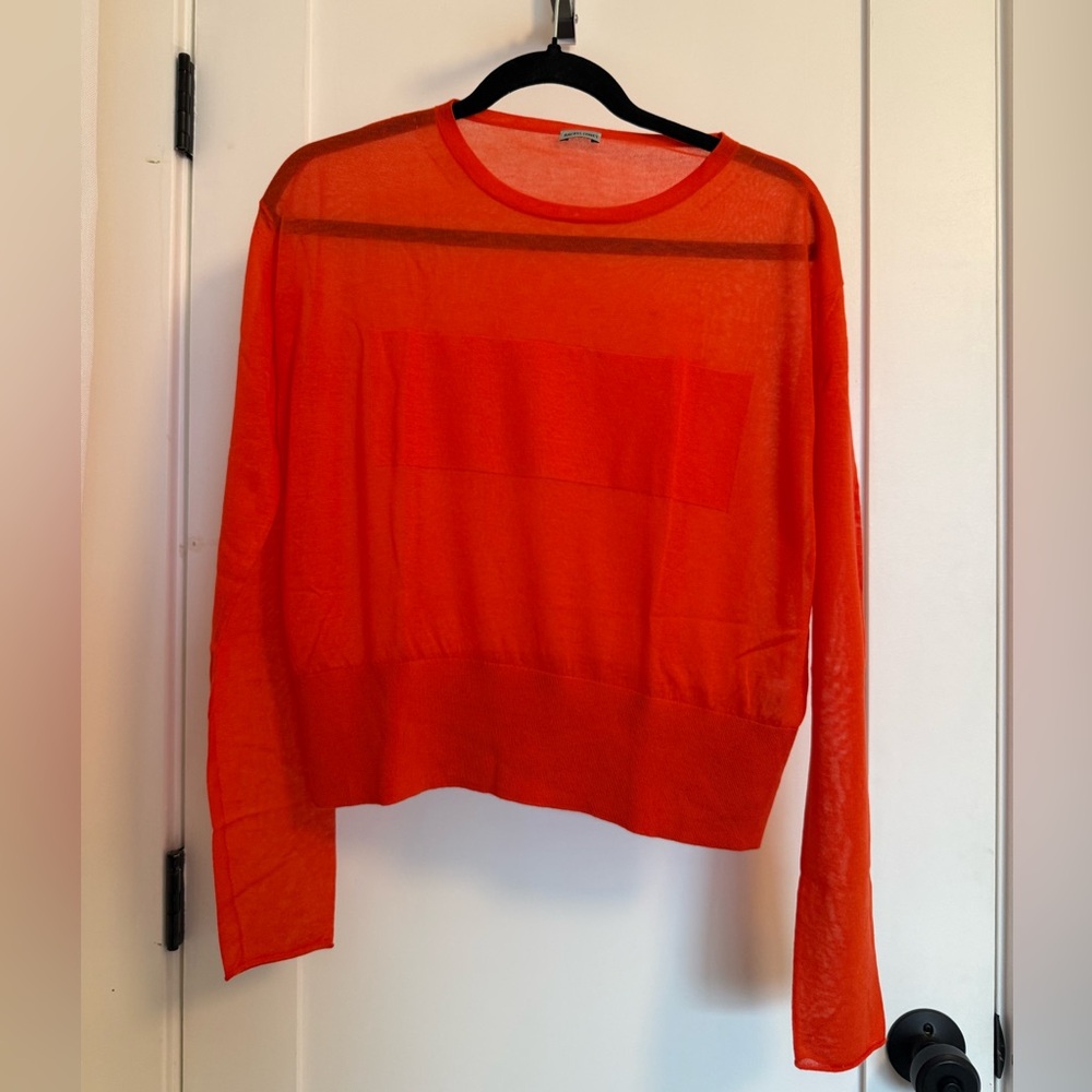 RACHEL COMEY Orange Sheer Sweater